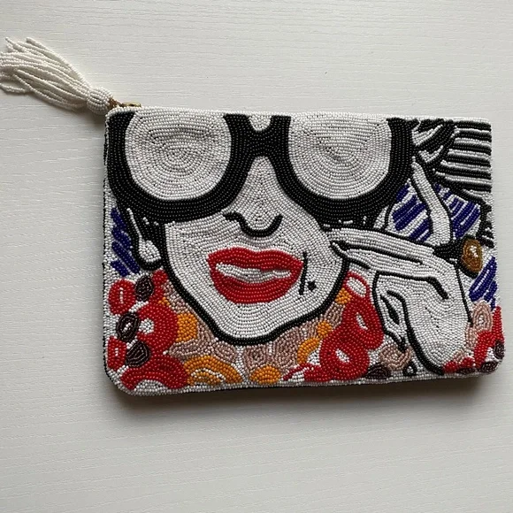 Bien Abye Bead Art Work Haitian Handbag Unique Design O/S - Picture 1 of 10